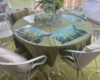 White wrought Iron Patio Set