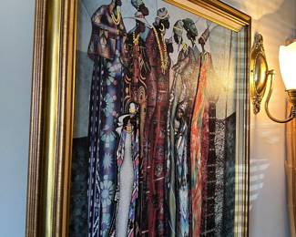 Framed Mixed Media Lithograph – “Negotiating the Dowry”