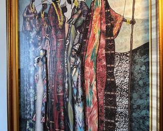 Framed Mixed Media Lithograph – “Negotiating the Dowry”