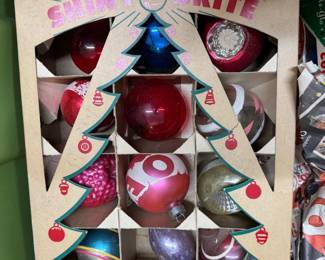 Shiney Brite Glass Christmas Tree Ornaments