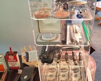 Variety of Goodies Including $2 Bills and a Sterling and 18K Gold Bracelet (Brand New)