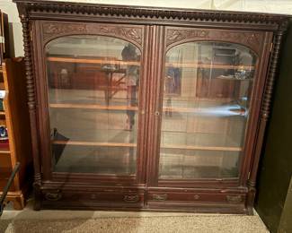 Antique Double Barrister Bookcast
