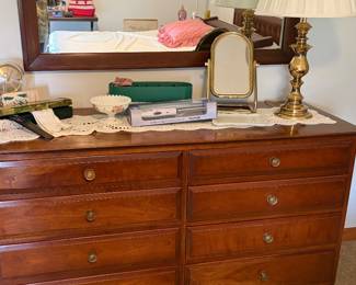 Vintage Willett Cherry Dresser and Mirror