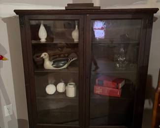 Antique Glass front Cabinet