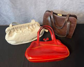 Three Vintage Handbags – Anne Klein, Perry Ellis & Bellestone