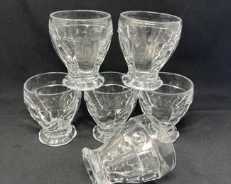 Heisey “Old Sandwich” Footed Glasses — Set of Six