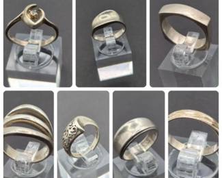 Sterling Ring Assortment #2, Sizes 3–8