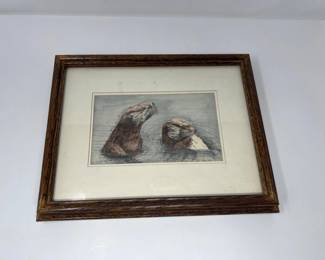 Sally Hewitt Limited Edition Otter Print, 145/300
