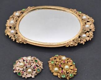Florenza Vanity Mirror & Decorative Box Tops