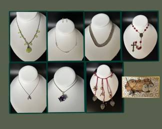Variety of Vintage Costume, Novelty and Sterling Necklaces & Rosary