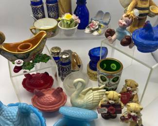 Mini Treasures–Hen in Nests, Cobalt Shakers, Bohemia Glass & MORE