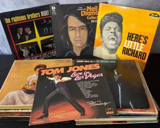 37 Vintage LP Record Collection – Mixed Artists & Genres
