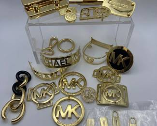 Michael Kors Gold‑Tone Hardware Lot – Logos, Buckles & Bag Parts