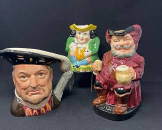 Henry VIII, Sir John Falstaff & Allertons England Character Mugs