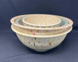 Vintage Texas Ware & Boonton Melamine Speckled Bowls