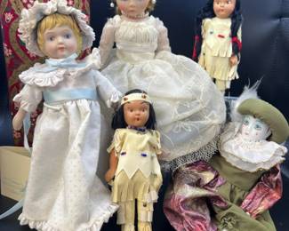 Vintage Doll Quartet – Victorian, Cissette, Japan & Pierrot