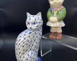 Andrea of Sadek Porcelain Cat & Gort China Boy Statues