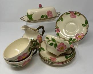 Franciscan Desert Rose Dishes – Butter, Creamer & Trio of Cups/Saucers
