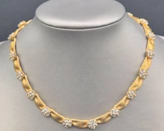 1950s Trifari 'Birthday Series' Rhinestone Necklace