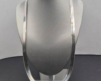 12mm Wide 925 Italy Herringbone Chain 27-Inch