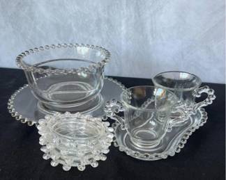 Imperial Glass Candlewick Clear Glass Tableware Set