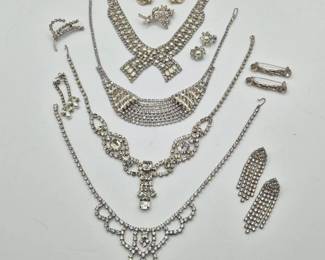1950s Rhinestone Jewelry - Necklaces, Pins, Earrings & More Sparkle