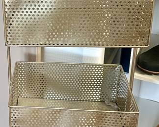 3 tier metal floor storage basket $25