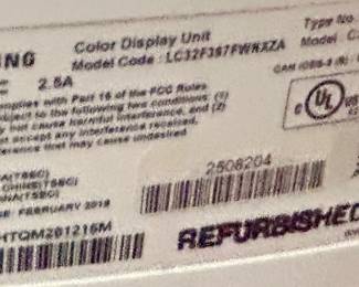 Samsung 32” monitors model c32F39FWN $100, (3) available