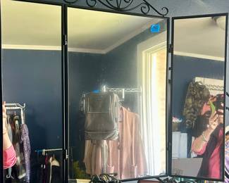 Folding 3 section mirror $50