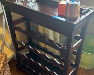 Wood wine rack $75