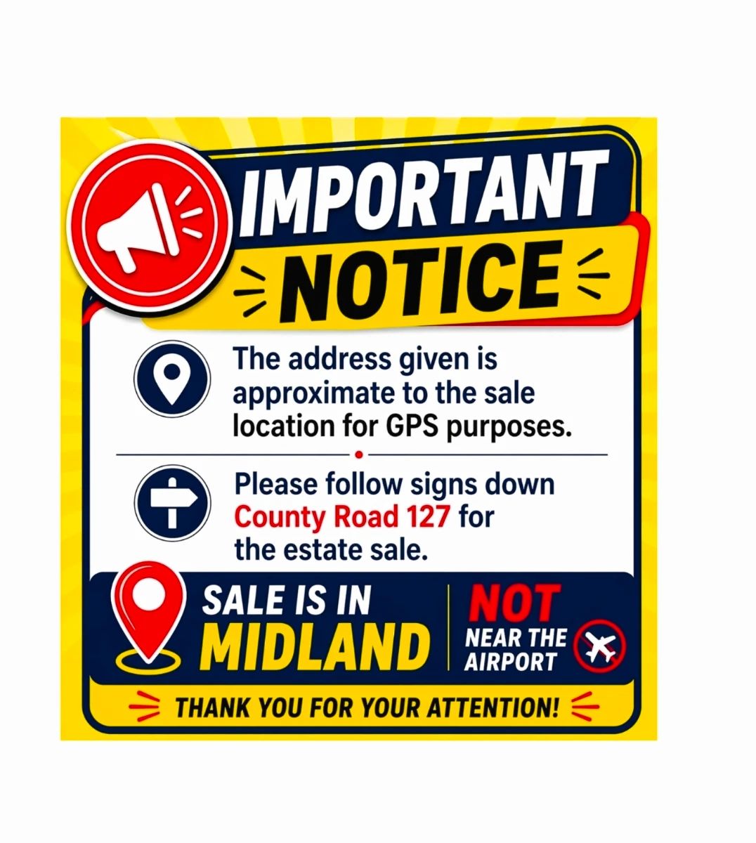 THIS PROPERTY IS IN MIDLAND . Do not follow GPS if it tells you to go to the airport. This property is located off of Midkiff Rd in Midland. 