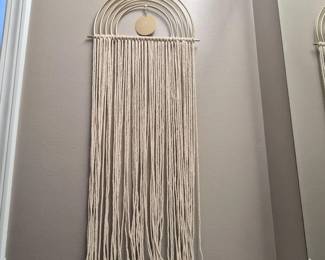 Twist String Wall Décor with Metal Sun & Rainbow Motif