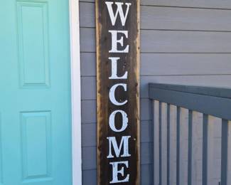 Five-Foot-Tall Wood “WELCOME” Sign