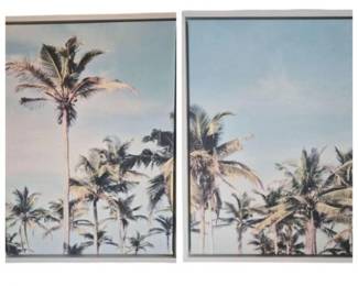 Palm Tree Canvas Print Pair