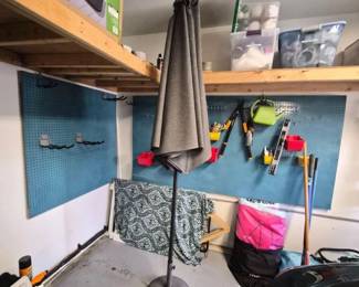 Weighted‑Base Patio Umbrella with Hand Crank