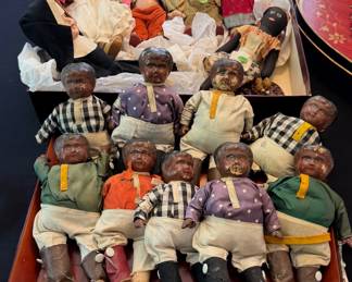 Vintage collection of toy dolls, and black Americana