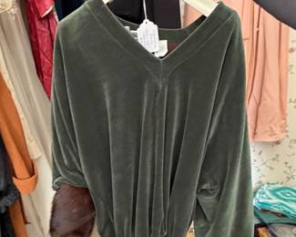 Designer blouse with mink cuff