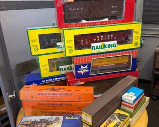 Large collection of railroad box cars