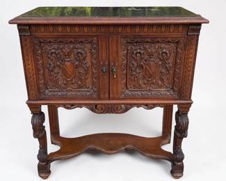 Antique copper line humidor cabinet