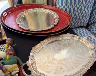 Antique, silver plated platter