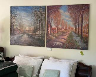 Mid-century French impressionist paintings