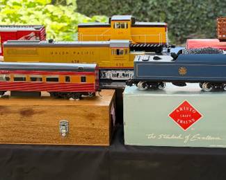 Large collection of railroad box cars