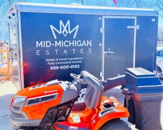 Husqvarna riding lawnmower with bagger