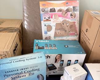 Sharper image personal cooling system, V-tech phone system, WIFI extendors