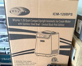 Whynter 1.28 Quart Compact Upright Automatic Ice Cream Maker with Stainless Steel Bowl White Buy it now $100