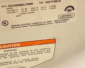 GE 7.0 cu. ft. Super Capacity Front-Load Electric Dryer (Model: DCVH680EJ1WW and its companion WCVH6800JWW front-load washer) BUY IT NOW $600 for the Pair