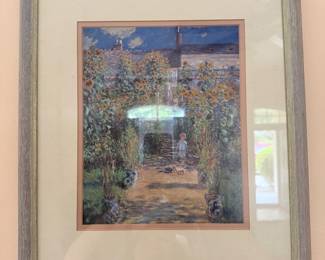 Monet Print in frame double matted BUY IT NOW $25