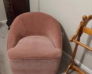 blush swivel chair