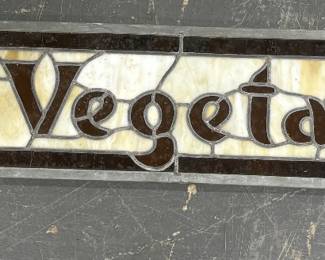 Hot Vegetables Stained Glass Sign