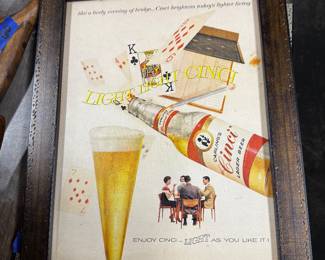 Cinci Beer Framed Advertisement 